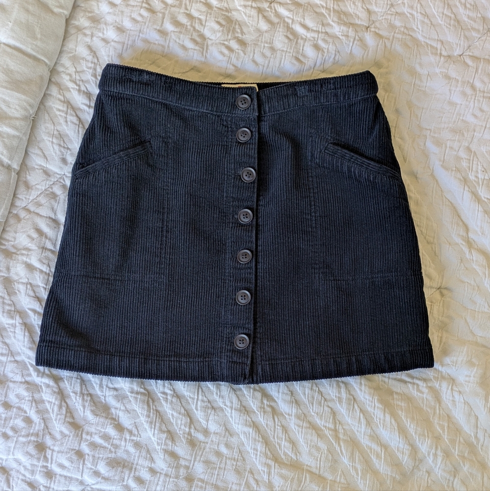 EUC Marine Layer Navy Courduroy Skirt, Size 6